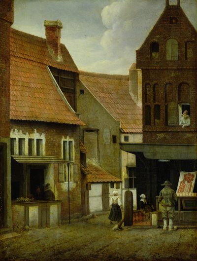 Street Scene by Jacobus Vrel or Frel